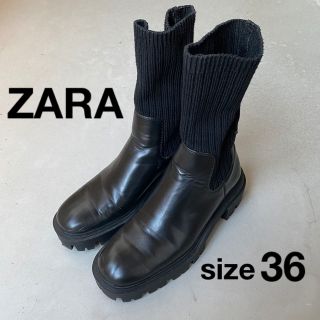 ザラ(ZARA)のZARA サイドゴアソックスブーツ(ブーツ)