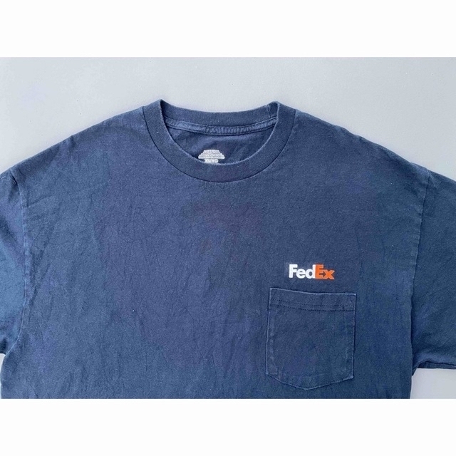 FRUIT OF THE LOOM(フルーツオブザルーム)のフィデックスTシャツFedEx 企業ロゴ 90s ポケT 社員用非売品肉厚T メンズのトップス(Tシャツ/カットソー(半袖/袖なし))の商品写真