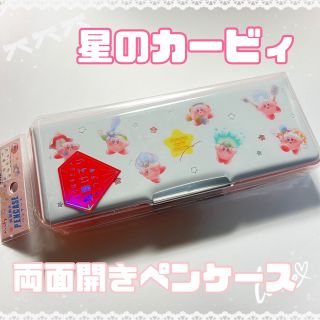 新品未使用　星のカービィ　両面開き　ペンケース　ふでばこ　筆箱　入学　新学期　(ペンケース/筆箱)