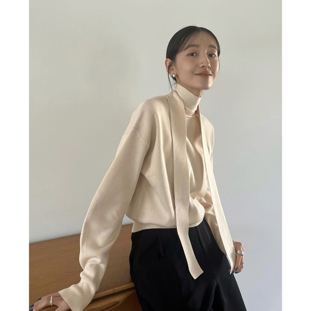 CLANE W FACE NECK RIBBON KNIT TOPS クラネ | tradexautomotive.com