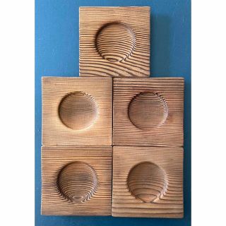 茶托　チャタク　焼杉　５枚(テーブル用品)