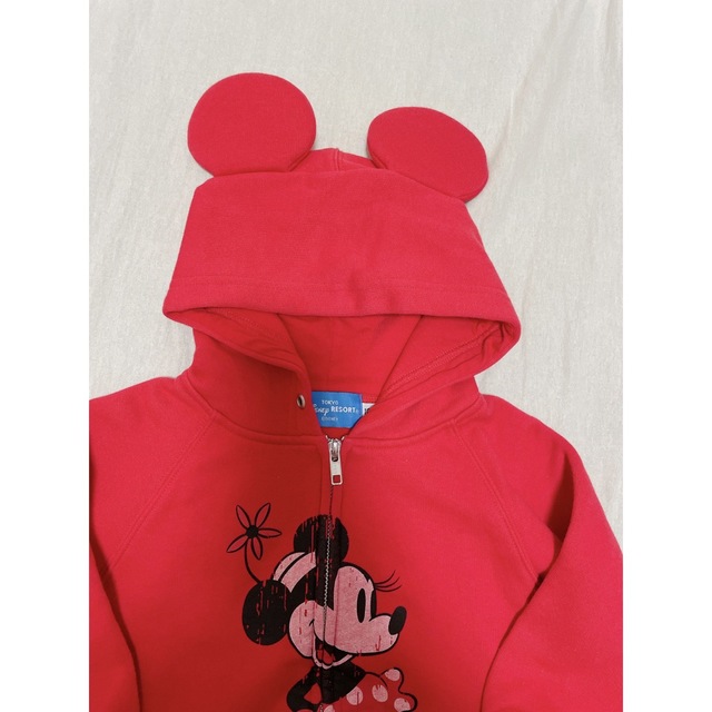 Disney(ディズニー)のディズニーリゾート　ミニーパーカー　 キッズ/ベビー/マタニティのキッズ服女の子用(90cm~)(Tシャツ/カットソー)の商品写真