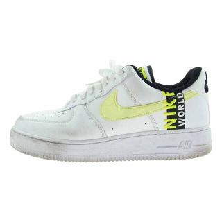 ナイキ(NIKE)のNIKE ナイキ スニーカー CK6924-101 GS Air Force 1 Low Worldwide White Barely Volt GS エアフォース 1 ロー ワールドワイド ベアリー ボルト ローカット スニーカー ホワイト系 27.0cm【中古】(スニーカー)