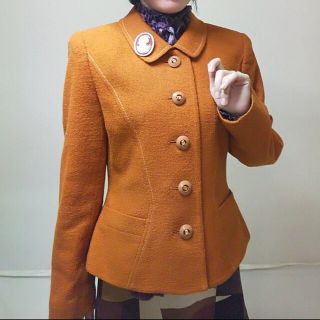 ロキエ(Lochie)の70s vintage ステッチ オレンジジャケット(テーラードジャケット)