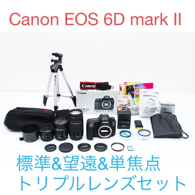 Canon - ☆Canon EOS 6D mark Il標準&望遠&単焦点トリプルレンズセット