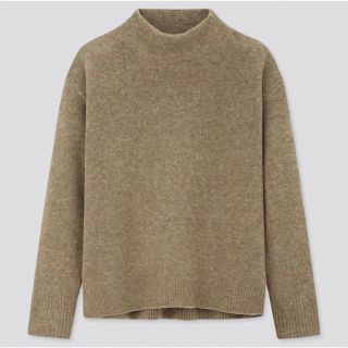 ユニクロ(UNIQLO)のスフレヤーンハイネックセーター（長袖）54 GREEN(ニット/セーター)