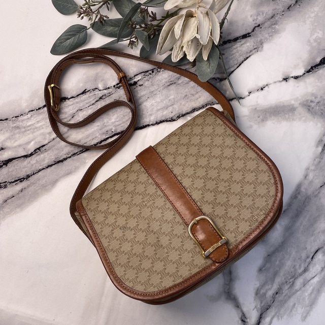 CELINE☆マカダム柄ショルダーバッグ ☆A530 2020年のクリスマス 17485
