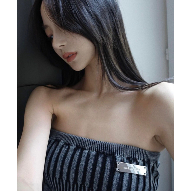 melt the lady rib tube tops - ベアトップ