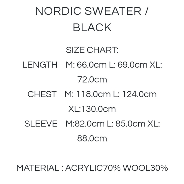 L★NORDIC SWEATER / BLACK ☆ニット/セーター 4