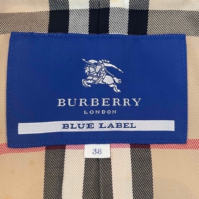 BURBERRY - BURBERRY BLUE LABEL トレンチコート 38 黒の通販 by 