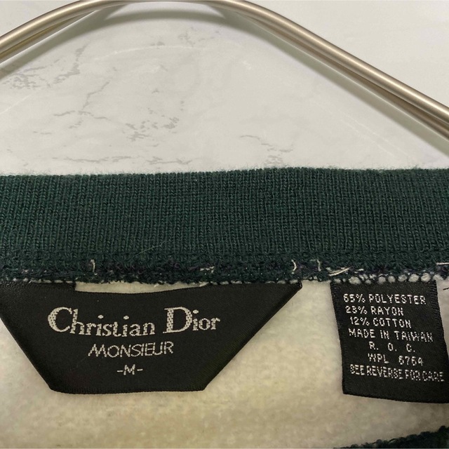 Christian Dior(クリスチャンディオール)の柄ニット　総柄　セーター　Dior ディオール　オシャレ　バイカラー　ストライプ メンズのトップス(スウェット)の商品写真