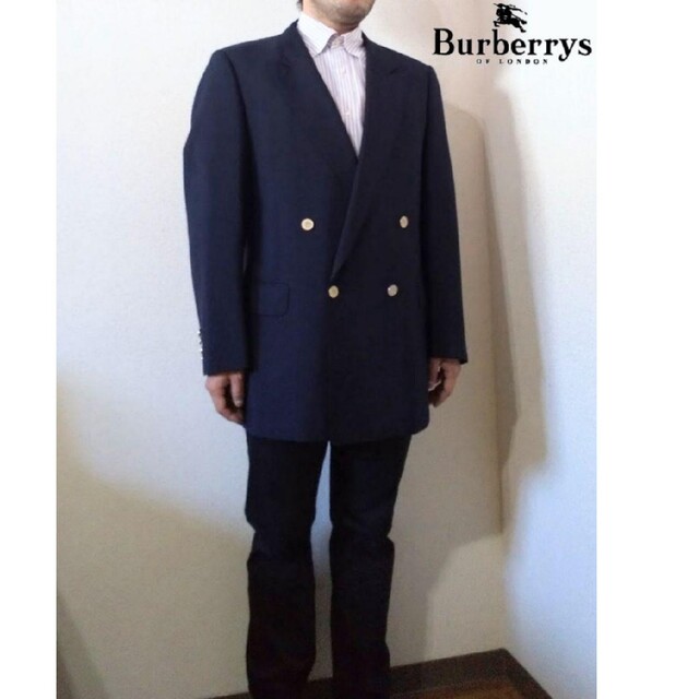 BURBERRY(バーバリー)の希少 Burberry レアヴィンテージ 金ボタン ダブル テーラードジャケット メンズのジャケット/アウター(テーラードジャケット)の商品写真