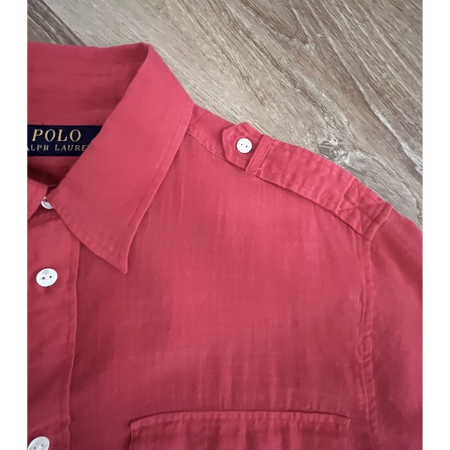 POLO RALPH LAUREN(ポロラルフローレン)のPOLO ラルフローレン　シャツ　赤シャツ　米国購入　新品 レディースのトップス(シャツ/ブラウス(長袖/七分))の商品写真