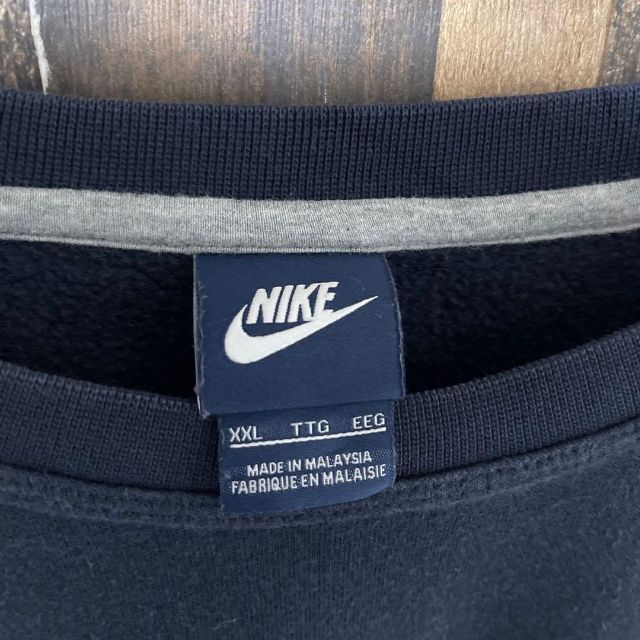 NIKE - ナイキ メンズ トレーナー ロゴ 2XL ネイビー USA古着 長袖