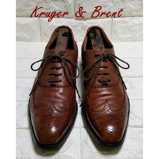 伊勢丹　Men's Kruger&Brent　ウイングチップ25.0cm 茶