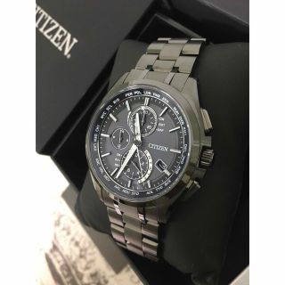 極美品【稼働品】CITIZENシチズン E820 グレー シルバー クロノグラフ