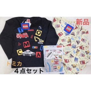 タカラトミー(Takara Tomy)の新品　トミカ　ロンＴ　長袖パジャマ　肌着　シャツ　100サイズ　100センチ(パジャマ)