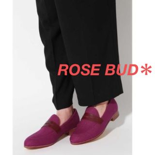 ローズバッド(ROSE BUD)のリネンライクローファー ローズバッドROSE BUD）(ローファー/革靴)