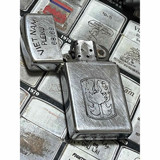 【ベトナムZIPPO】本物 1968年製ベトナムジッポー「199歩兵旅団」スリム