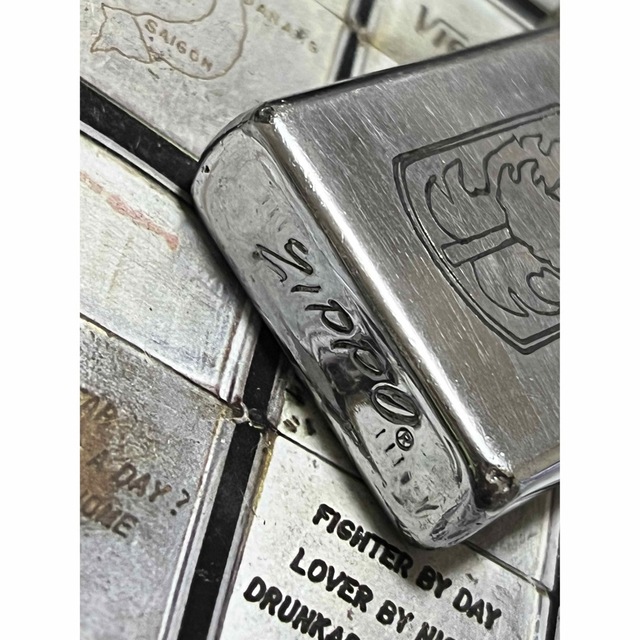 【ベトナムZIPPO】本物 1968年製ベトナムジッポー「199歩兵旅団」スリム