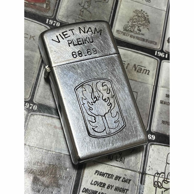 【ベトナムZIPPO】本物 1968年製ベトナムジッポー「199歩兵旅団」スリム