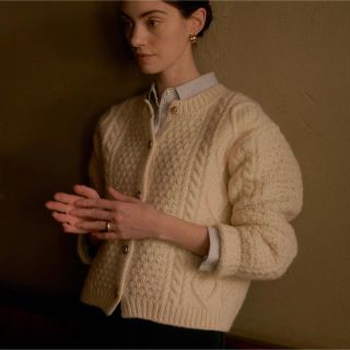 オオトロ(OHOTORO)のounce raccoon knit cardigan(カーディガン)