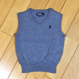 ポロラルフローレン(POLO RALPH LAUREN)の【100】ポロラルフローレン　ニットベスト　杢ブルーグレー　入園式　入学式(ニット)