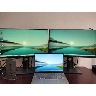 デル(DELL)のDELLモニター2枚＋ドッキングステーション(ディスプレイ)