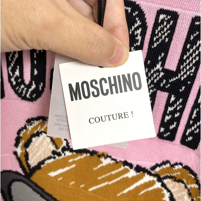 新品未使用 モスキーノ MOSCHINO  コットンニット size44 ピンク