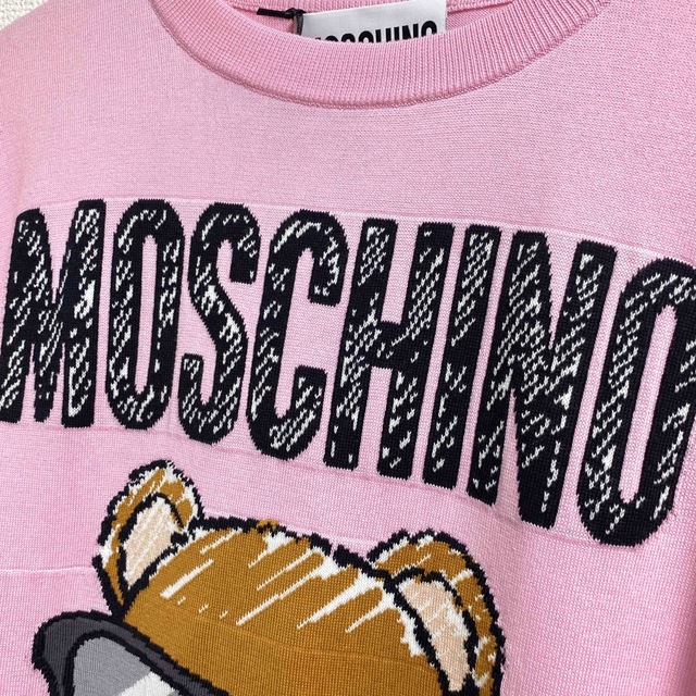 新品未使用 モスキーノ MOSCHINO  コットンニット size44 ピンク