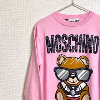 MOSCHINO プルオーバー 赤 ベアーニット