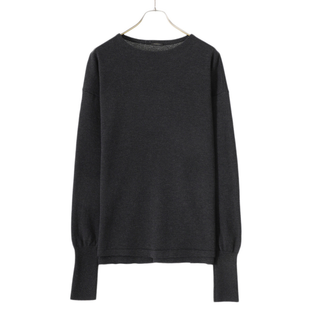 お待たせ! 新品タグ付き23SS COMOLI ウール和紙 ニットチャコール