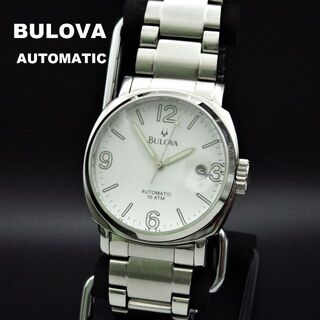ブローバ(Bulova)のBULOVA 自動巻き腕時計 デイト 裏スケ ねじ込みリューズ(腕時計(アナログ))
