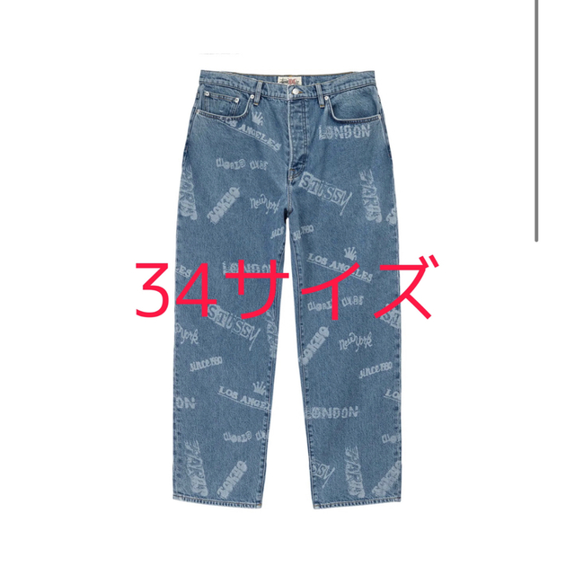 stussy WORLDWIDE BIG OL' JEANS デニムジーンズ34