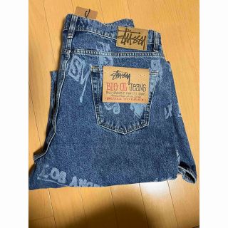 STUSSY - stussy WORLDWIDE BIG OL' JEANS デニムジーンズ34の