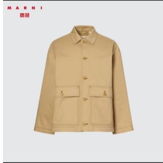 ユニクロ(UNIQLO)のユニクロ×マルニ オーバーサイズユーティリティジャケット ベージュM(カバーオール)