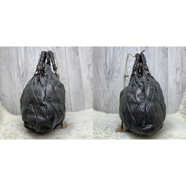 希少♡ミュウミュウ キルティング レザー 2way ショルダー トート