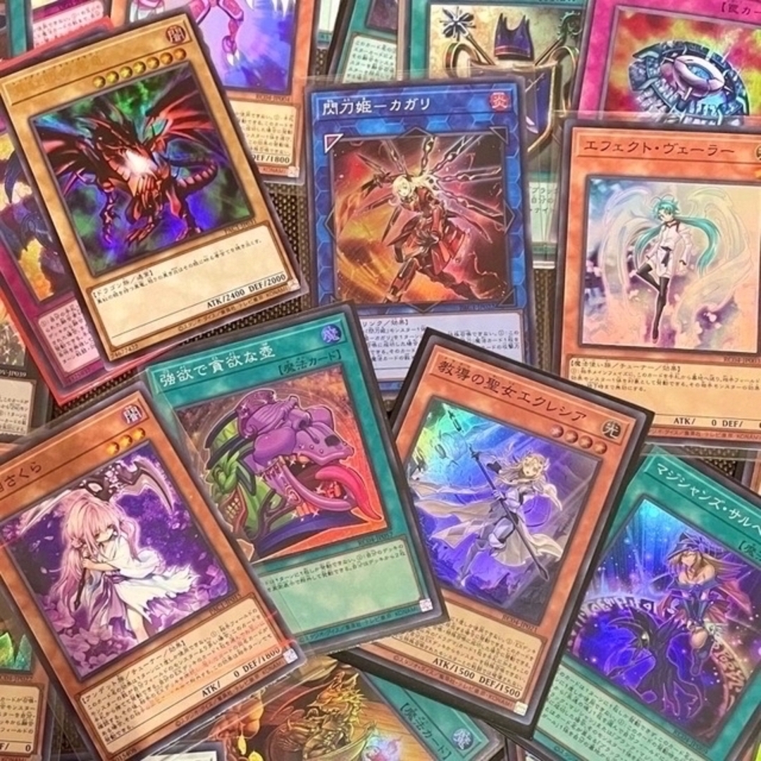 遊戯王(ユウギオウ)の【格安】遊戯王 まとめ売り 50枚以上（カガリ エクレシア レッドアイズ など） エンタメ/ホビーのトレーディングカード(シングルカード)の商品写真