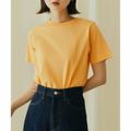 【ORANGE】コットンクルーネックTシャツ(半袖)