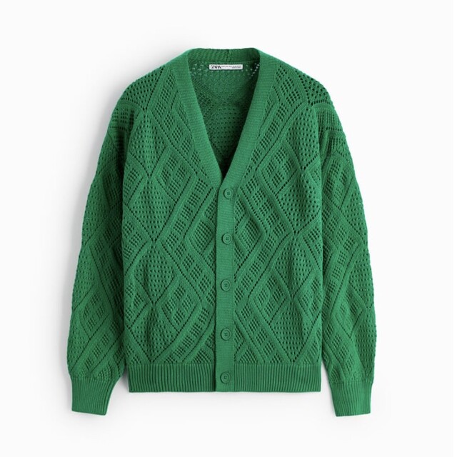 ZARA - ZARAテクスチャーカーディガンの通販 by Mino's shop|ザラなら