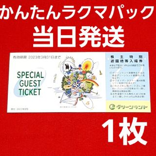 三井 グリーンランド 株主優待券 入場券 1枚(遊園地/テーマパーク)