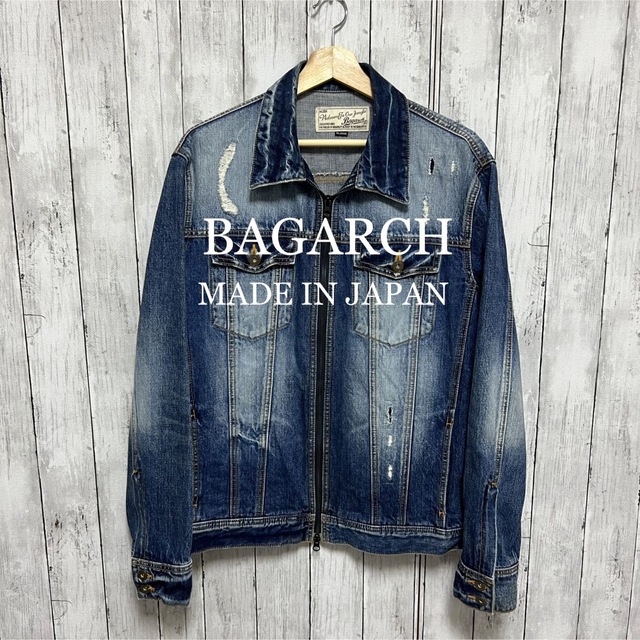 美品！BAGARCH ダメージ加工デニムジャケット！日本製！ - Gジャン