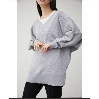 アズールバイマウジー(AZUL by moussy)のBIAS RIB LOOSE KNITTOPS/バイアスリブルースニット💖(ニット/セーター)