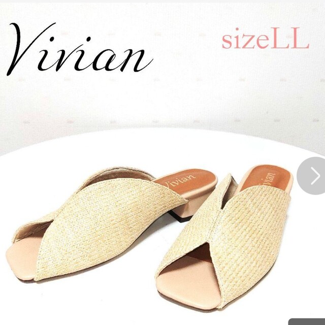 VIVIAN(ヴィヴィアン)の✨Vivian★バタフライデザイン★ローヒールサンダル★sizeLL レディースの靴/シューズ(ミュール)の商品写真