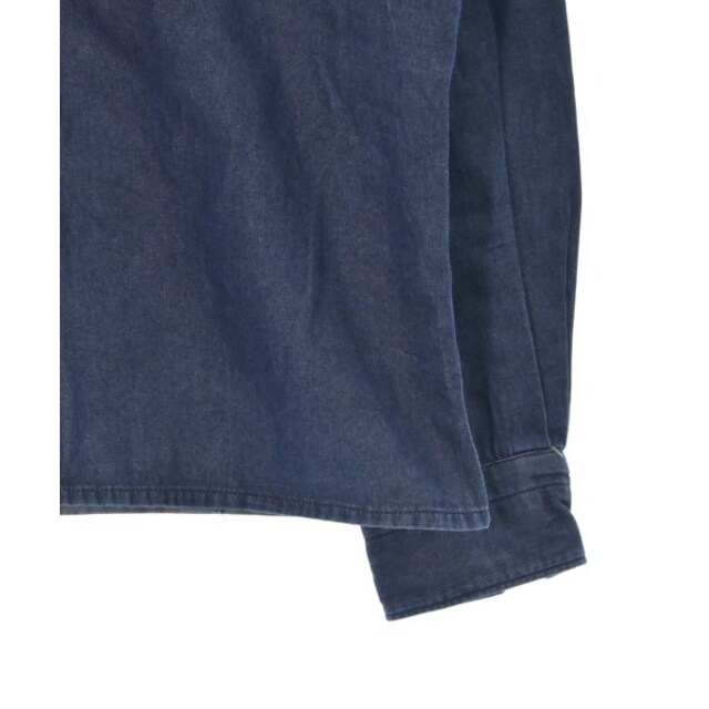 LANVIN メインライン サテンカラー インディゴ シャンブレー シャツ