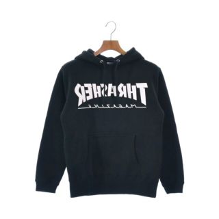 スラッシャー(THRASHER)のTHRASHER スラッシャー パーカー S 黒 【古着】【中古】(パーカー)