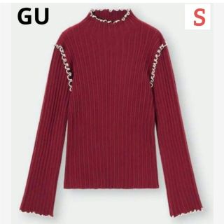 ジーユー(GU)の【新品】GU リブメローハイネックセーター　Sサイズ(ニット/セーター)