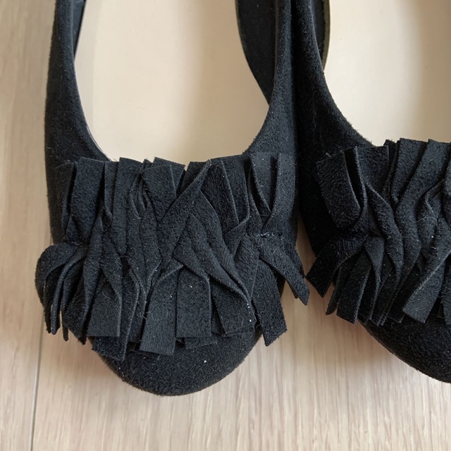 ブラック　バレエシューズ レディースの靴/シューズ(バレエシューズ)の商品写真