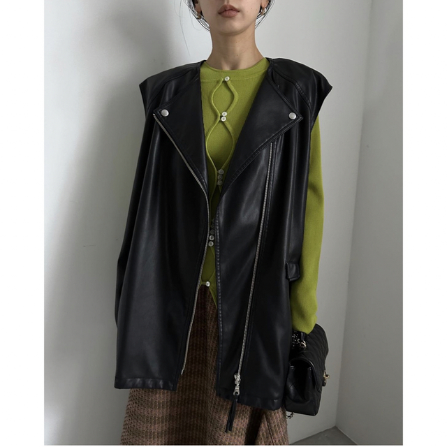 Ameri VINTAGE - RIDERS FAKE LEATHER VEST JACKETの通販 by kit's shop｜アメリ