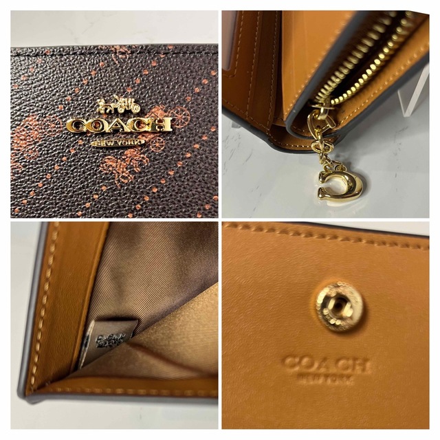 COACH(コーチ)のCOACH  ホース＆キャリッジ ドットプリント 二つ折り財布 （ブラック） レディースのファッション小物(財布)の商品写真